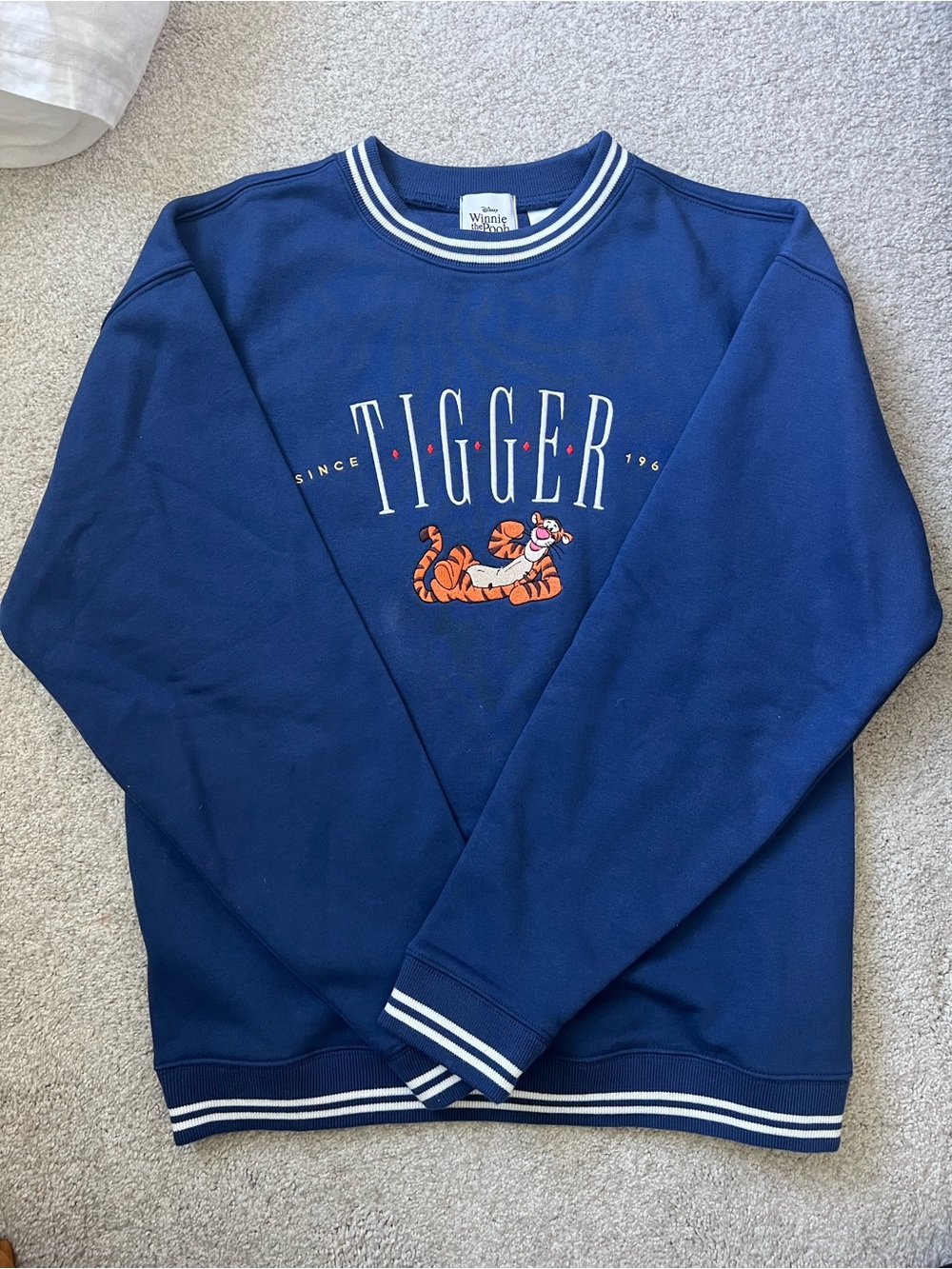 Tigger Navy Crewneck Sweater - Classic Disney Design